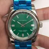 Role Es 2824 c 3135 n Orologio di lusso Data Aaaaa Orologio meccanico da uomo Log Arch Bianco Verde Luminoso Acciaio raffinato Macchinari completamente automatici 40 mm