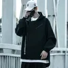 Herenjacks Techwear schuine rits hiphop capucho streetwear heren lading lagen afdrukken los zwart casual mannelijke lente herfst bovenkledingers