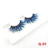 Couleur 3D Faux Cils De Vison Dramatique Paillettes Faux Cils Lumineux Cosplay Costumes Pleine Bande Cils Extension Maquillage