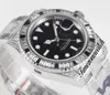 VRF V3 GMT II VR3285 Автоматические мужские часы Rainbow Diamonds Bezel Black White Dial Time 904L Diamond Oysterteel Браслет То же самое серийный картой Super Edition TimeZoneWatch B2