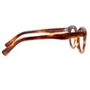 Mode lunettes de soleil cadres 2022 lentille claire décontracté femmes lunettes marron/noir plastique titane cadre