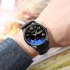 LANGLISHI 시계 캐주얼 패션 남자 시계 가죽 톱 브랜드 럭셔리 시계 방수 빛나는 간단한 석영 손목 시계 220407