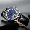 Wristwatches Manual Tourbillon Mechanical Watch For Men Sapphire Skeleton Movement Mens Watches Luxury Male Clock WaterproofWristwatches