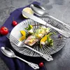 Royal Luxury Dinnery Sets 304 Roestvrijstalen reliëf Palace Style bestek Set 24 PCS Dinner Mes en Fork Lepel voor cadeau