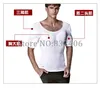 Formulantes del cuerpo de los hombres PECS Músculos Vest Men acolchado Camiseta masculina Camiseta Tumina de la abdomen de cerveza Cerebe