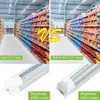 CNSunway Aydınlatma T8 LED Tüp Işıkları 4ft SMD5730 75W SOĞUK BEYAZ 6000K LEDS Işık Şeffaf Kapak Mağazası Garaj Ofis Aydınlatma