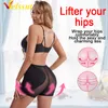 Velssut Women Butt Lifter Hip Enhancer Control trosor Body Shaper Fake Pad Foam Padded Underwear Plus Size Body Shapewear 220513