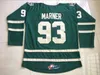 MIT # 93 Митч Марнер Джерси Охл Лондон Рыцари CCM Premer 7185 Mitch Marner Мужская 100% Вышитая вышивка Хоккей Хоккей Зеленый Черный