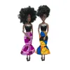 Kids Gift 30CM African Black Doll Moveable Joint Body Doll Toys For Girls 220608