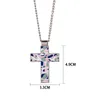 Sublimation Blank Cross Pendant Necklace Personalized Heat Transfer Metal Pendant Hip Hop Fashion Jewelry Accessories BBE13815
