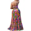 Casual Dresses African For Women Elegant Dashiki Summer Spaghetti Straps Maxi Dress Ladies Fairy Long 3XL till 5xlcasual342t