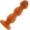 Nxy Anal Toys Liquide Silicone Gland Pagode Pénis Plug Anal Sortir Porter Hommes et Femmes S Backyard Fun Masturbation Stick 220519
