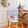 Couvre-chaise de Noël Décoration Couverture de siège à manger Santa Claus Red Grey Home Party décor C66253