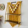 Gobelin ręcznie tkany ściana makramy wisząca gobelin pływające półka wieszak BOHO Art Decor do domu salon bohemian dekoracja
