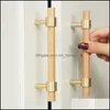 مقابض خزانة المطبخ الخشبية ومقابض النحاس Der Der Der Fls Furniture Poorboard Door Handle Wood Drop Drop