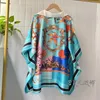 Women's Blouses & Shirts Summer Vintage Print Satin Women Casual Loose Astrolabe Tops Blusas Rojas MujerWomen's