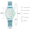 Relógios de pulso Ladies Luxury Watches Mesh Magnet Buckle Butterfly Quartz Watch for Women Small Casual Bracelet Relogio feminino