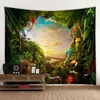 Gobeliny Fantasy Tree Tobestry Dekoracja lasu wiszące bohemian hipis wystrój domu sofa arkusz łóżka joga mata 8 sizestapestries Tobestt