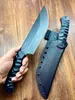 Hochwertiges 2022 TK Survival Gerades Messer A8 Black Stone Wash Klinge G10 Griff Feste Klingenmesser mit Kydex