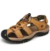 Classic Men's Sandals Summer Soft Sandals Comfortable Mens Shoes Genuine Leather Sandals Big Size Outdoor Casual Shoes Men