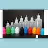 Упаковочные бутылки Офис школы бизнес -промышленные ML Plastic Style Style 5/10/10/20/30/50 Cig Bottle Proof e Fast Caps Игла мягкий ребенок