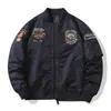 Hip hop ma1 bomber jacka män hajuku pilot streetwear broderi baseball jackor våren höstrock flygvapen man