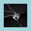 Pendant Necklaces Pendants Jewelry Love Heart Necklace Mother And Child In Hand Chains Mothers Day Gift Dhag1