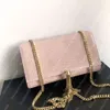 bolsa kate de corrente média Bolsas de ombro de grife Bolsa de borla Jacaré bolsa tiracolo feminina com aba Couro Bolsa de luxo Mensageiro Fecho magnético Metal dourado