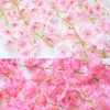 Couronnes de fleurs décoratives 135 capitules Sakura 18m fleur de cerisier artificielle 220823