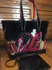 Женская роскошная сумка Trave Fashion Bag с буквенным принтом, дизайнерские сумки с заклепками из натуральной кожи, композитные сумки, кошелек, сумки для покупок с маленькими кошельками