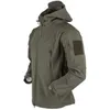 Herenjassen Tactische jas Heren Militaire Combat Soft Army Windscherm Waterdicht Ademend Fleece Thermische jassen met capuchon Heren