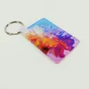 Sublimation Acrylic Keychain Blanks Pendants One Side Printing Heat Transfer Rectangle Keyring