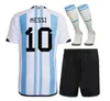 22 23 Argentine Soccer Jersey America Home Football Shirts 2022 2023 DYBALA LO CELSO AGUERO ￉quipe nationale Maradona Men Kids Kit Uniforms