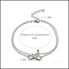 Manşet bilezik mücevherleri moda satan 925 Sier Infinity Love Heart 26 Harf Başlangıçları Homan Anklet Bilezik Toptan Damla Teslimat 2021 2co