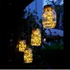 Strings 10/20 LED Solar Mason Jar Lid Light Fairy Lights Color Changing Garden Christmas Outdoor Wedding Luminous DecorationLED