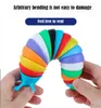 DHL FREE Hotsale Creative Articulated Slug Fidget Toy 3D Educational Colorful Stress Relief Gift Toys For Children caterpillar toy