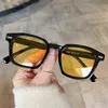 Vintage Red Rectangle Sunglasses 2022 Design Fashion Decor Acrylic Yellow Clear Lens Square Sunglasses Glasses Female UV400 Y220513