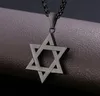 Kolye Kolyeler Modaya Mogan David Yıldız Yüksek kaliteli alaşım İsrail Erkekler İçin Kolye Yahudi Mücevherat