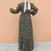 エスニック服エレガントプリント女性のためのマキシフローラルドレス