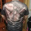 Moda Summer Horror Skull 3D Print Men S Tha Szyjka Szyjka Krótki rękaw zwykły oddychany, duży męski t -koszulka Top Men Ubranie 220618