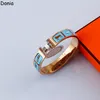 Donia Jewelry роскошный браслет европейская и американская мода классический эмалевый узор письмо титановый стальной браслет дизайнер с коробкой