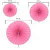 DHL 6pcs/set Paper Fans Decoration Set Hanging DIY Paper Craft for Wedding Birthday Baby Shower Christmas Party Home Furnishing