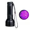 Illuminazione portatile Torce UV Luci nere Rilevamento dell'urina dell'animale domestico 51 LED Torcia a raggi ultravioletti Urine portatili per gatti Rilevatore di tappeti Animali domestici Macchie Cimice oemled