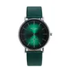 Frauen Männer Uhr Leder Mode Lässig Einfache Schwarz Grün Ladi Armband Uhr Legierung Quarz Armbanduhr Relogio FemininoF7TLVSTK