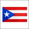 90x150cm Puerto Rico Nationale vlag Hangende vlaggen Banners Polyester BANER BANDER BUIDEN Big Decoratie BH3994 Drop Delivery 2021 2084959