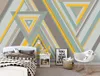 Geometria Sólida 3D Wallpaper Mural Sala de estar Quarto Sofá TV de fundo Material High-end Padrão Padrão Impressão Papel de Parede 3D Adesivos de Parede