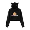 Women's Hoodies & Sweatshirts CookieSwirlC Premium Logo Pullover Hoodie Merch For Girls Cat Ear Crop Top YouthWomen's