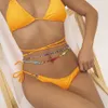 Bohême coloré élasticité taille perles ventre corps chaîne pour femmes jeunes filles Bikini été plage Festival Rave Y2K accessoires