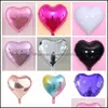 Party Decoration Event Supplies Festive Home Garden 18 Inch Heart-Shaped Aluminum Foil Balloons Valentines Dhwse