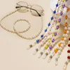 Catena per occhiali con perline per donna Cordoncini per occhiali con perle acriliche Cinturino per occhiali da sole Accessorio per occhiali da donna elegante e chic